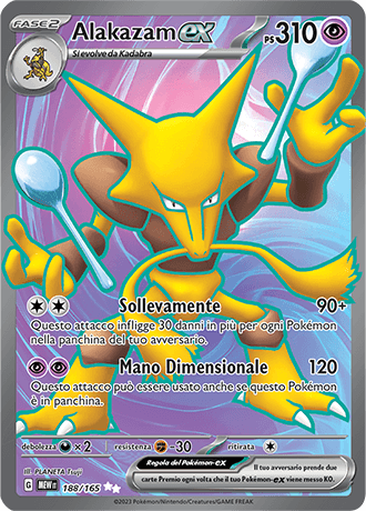 Alakazam ex 151 carta Pokémon italiana UR