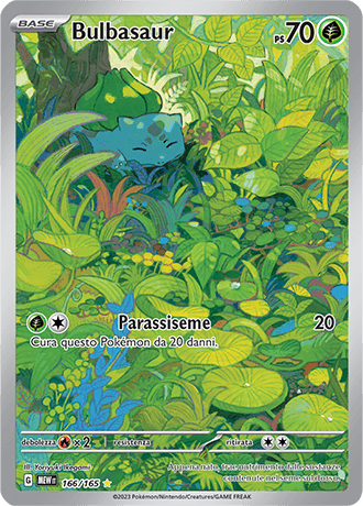 Bulbasaur 151 carta Pokémon italiana IR