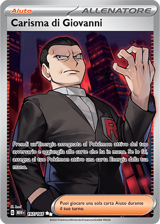 Carisma di Giovanni 151 carta Pokémon italiana UR