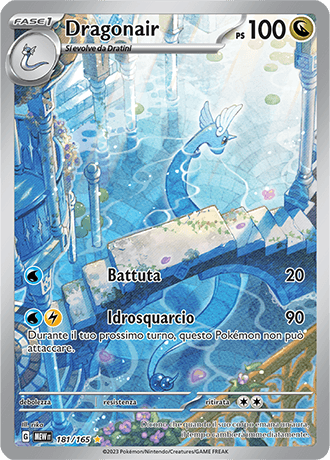 Dragonair 151 carta Pokémon italiana IR