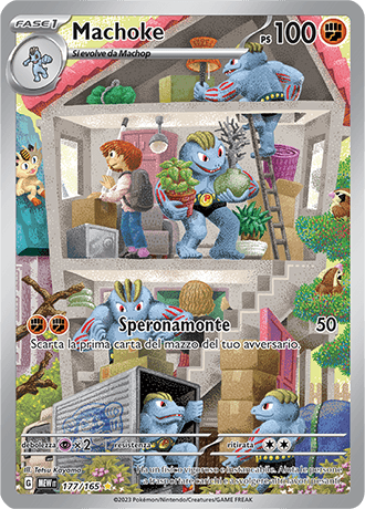 Machoke 151 carta Pokémon italiana IR