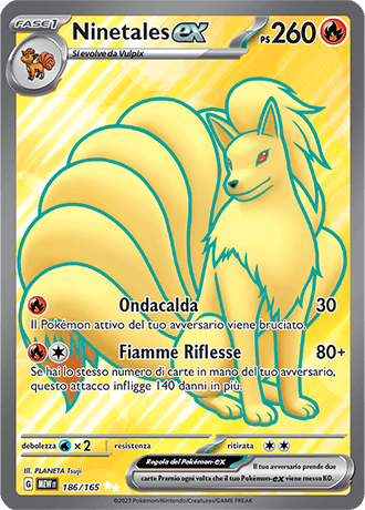 Ninetales ex 151 carta Pokémon italiana UR