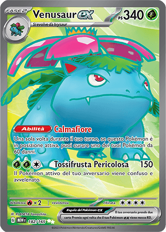 Venusaur ex 151 carta Pokémon italiana UR