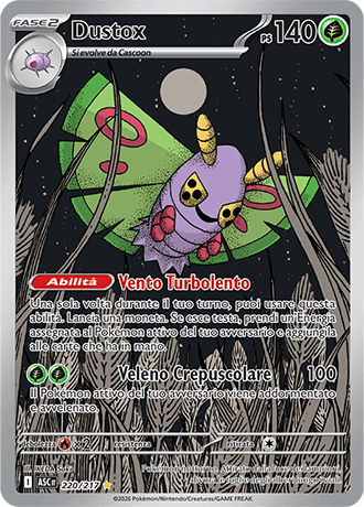 Dustox Ascesa Eroica carta Pokémon italiana IR