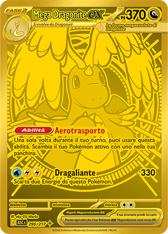 Mega Dragonite ex Ascesa Eroica carta Pokémon italiana MUR