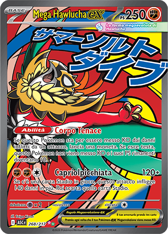 Mega Hawlucha ex Ascesa Eroica carta Pokémon italiana MAR