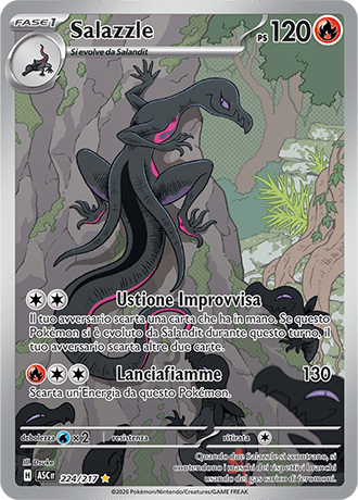 Salazzle Ascesa Eroica carta Pokémon italiana IR