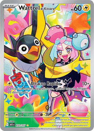Wattrel di Kissara Ascesa Eroica carta Pokémon italiana IR