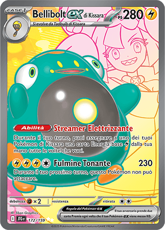 Bellibolt ex di Kissara Avventure Insieme carta Pokémon italiana UR