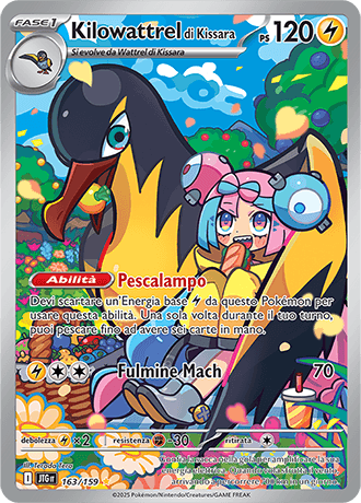 Kilowattrel di Kissara Avventure Insieme carta Pokémon italiana IR