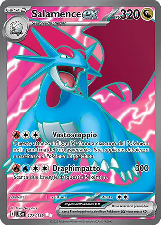 Salamence ex Avventure Insieme carta Pokémon italiana UR