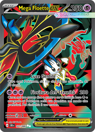 Mega Floette ex Caos Nascente carta Pokémon italiana UR