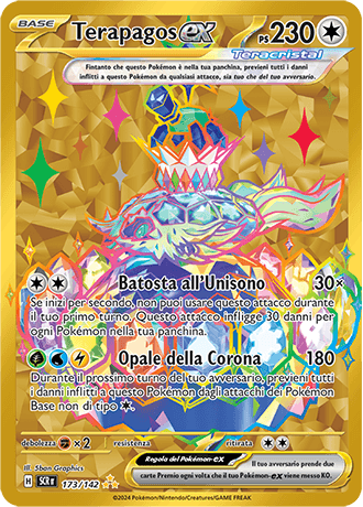 Terapagos ex Corona Astrale carta Pokémon italiana HR