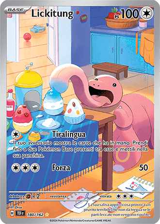 Lickitung Cronoforze carta Pokémon italiana IR