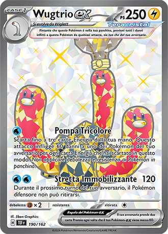 Wugtrio ex Cronoforze carta Pokémon italiana UR