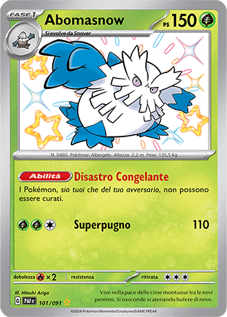 Abomasnow Destino di Paldea carta Pokémon italiana SSB