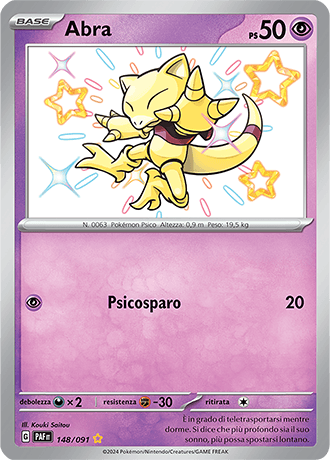 Abra Destino di Paldea carta Pokémon italiana SSB