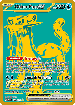 Chien-Pao ex Destino di Paldea carta Pokémon italiana HR