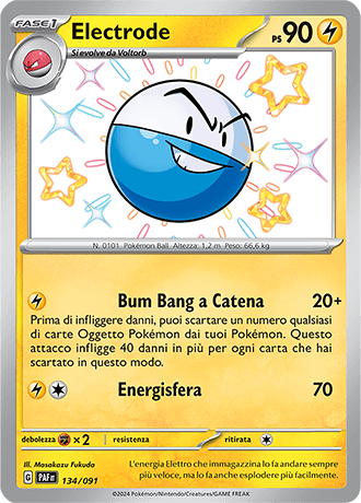 Electrode Destino di Paldea carta Pokémon italiana SSB
