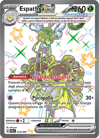 Espathra ex Destino di Paldea carta Pokémon italiana SSR