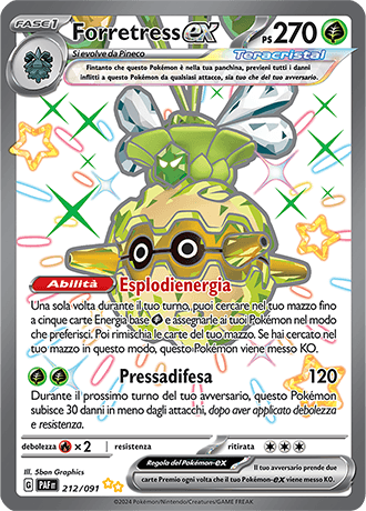 Forretress ex Destino di Paldea carta Pokémon italiana SSR