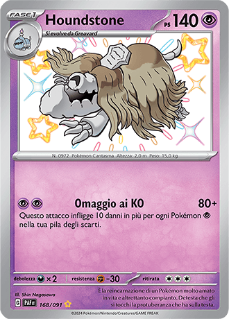 Houndstone Destino di Paldea carta Pokémon italiana SSB