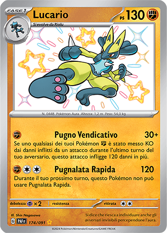 Lucario Destino di Paldea carta Pokémon italiana SSB