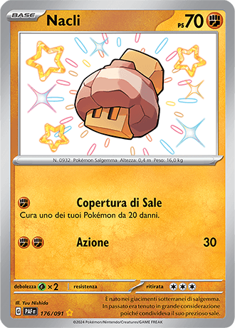 Nacli Destino di Paldea carta Pokémon italiana SSB