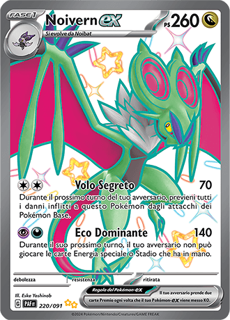 Noivern ex Destino di Paldea carta Pokémon italiana SSR