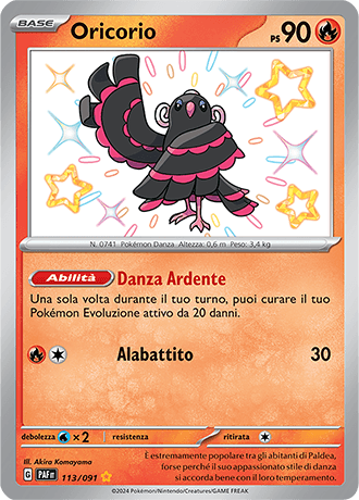 Oricorio Destino di Paldea carta Pokémon italiana SSB