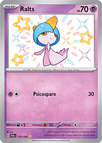 Ralts Destino di Paldea carta Pokémon italiana SSB