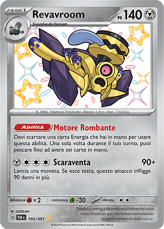 Revavroom Destino di Paldea carta Pokémon italiana SSB