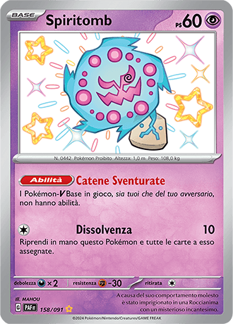 Spiritomb Destino di Paldea carta Pokémon italiana SSB
