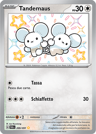 Tandemaus Destino di Paldea carta Pokémon italiana SSB