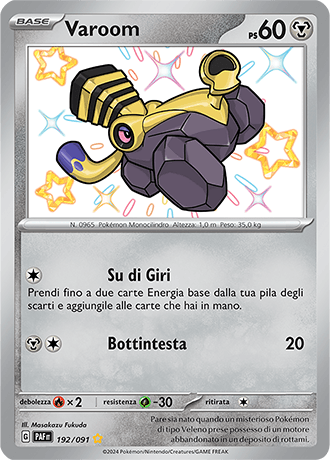 Varoom Destino di Paldea carta Pokémon italiana SSB