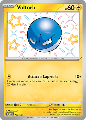 Voltorb Destino di Paldea carta Pokémon italiana SSB