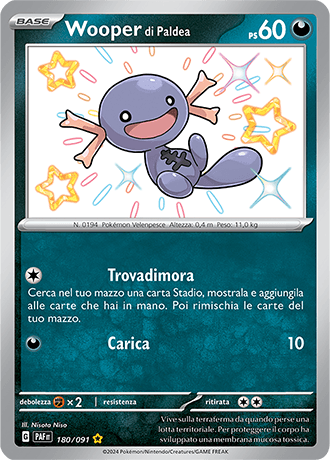 Wooper di Paldea Destino di Paldea carta Pokémon italiana SSB