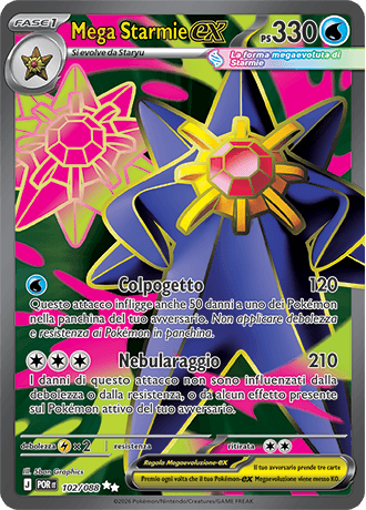 Mega Starmie ex Equilibrio Perfetto carta Pokémon italiana UR