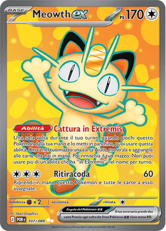 Meowth ex Equilibrio Perfetto carta Pokémon italiana UR