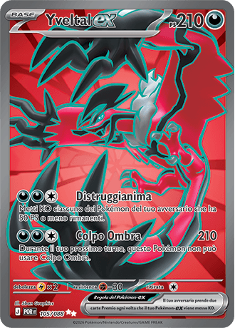 Yveltal ex Equilibrio Perfetto carta Pokémon italiana UR