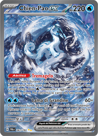 Chien-Pao ex Evoluzioni a Paldea carta Pokémon italiana SIR