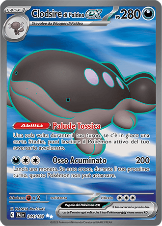 Clodsire di Paldea ex Evoluzioni a Paldea carta Pokémon italiana UR