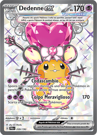 Dedenne ex Evoluzioni a Paldea carta Pokémon italiana UR