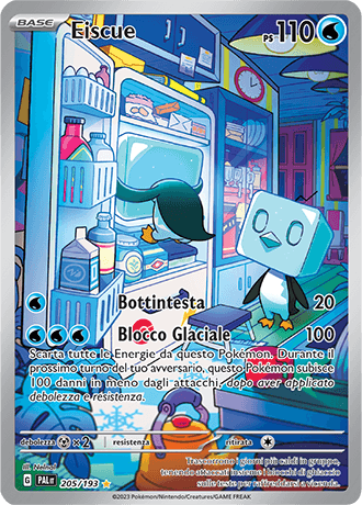 Eiscue Evoluzioni a Paldea carta Pokémon italiana IR