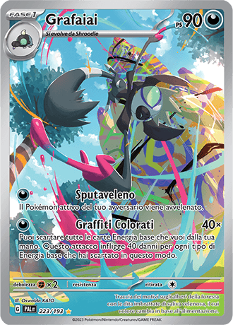 Grafaiai Evoluzioni a Paldea carta Pokémon italiana IR