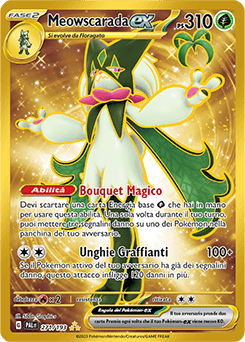 Meowscarada ex Evoluzioni a Paldea carta Pokémon italiana HR