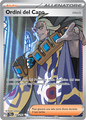 Ordini del Capo - Ghecis Evoluzioni a Paldea carta Pokémon italiana UR