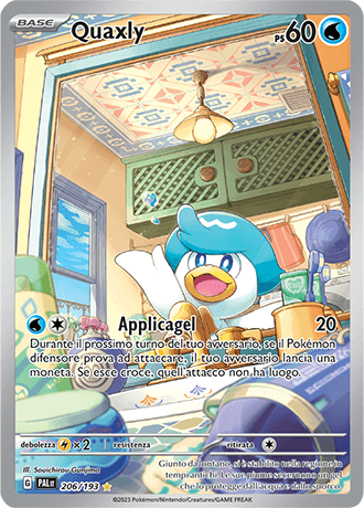Quaxly Evoluzioni a Paldea carta Pokémon italiana IR