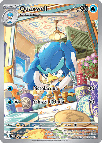 Quaxwell Evoluzioni a Paldea carta Pokémon italiana IR