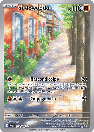 Sudowoodo Evoluzioni a Paldea carta Pokémon italiana IR